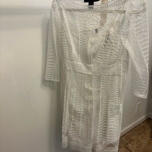 Elegant White Lace Dress